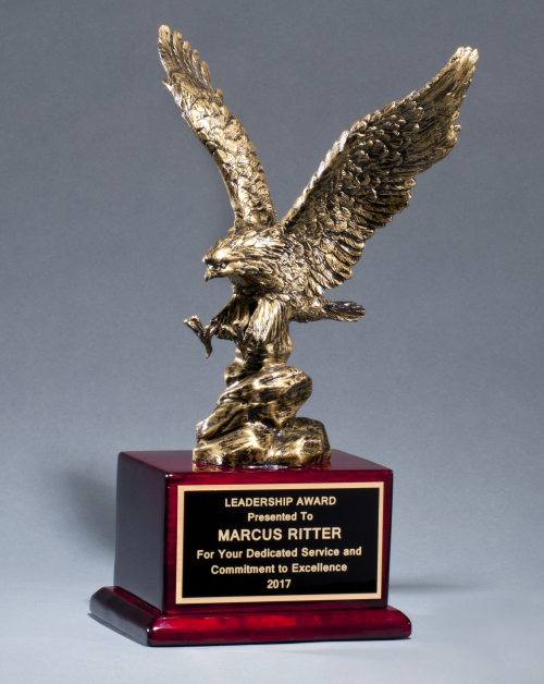 Antique Bronze Finished Eagle Trophy