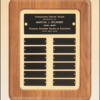 American Walnut Frame Perpetual Plaque with Brushed Gold Metal Back Plate