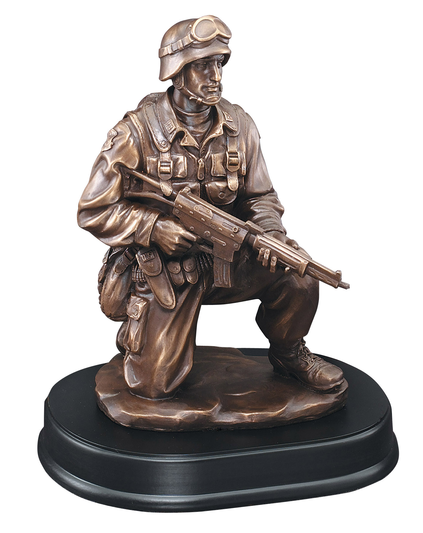 Soldier Kneeling With Rifle Down