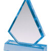 Elegant Sapphire Triangle Acrylic Award