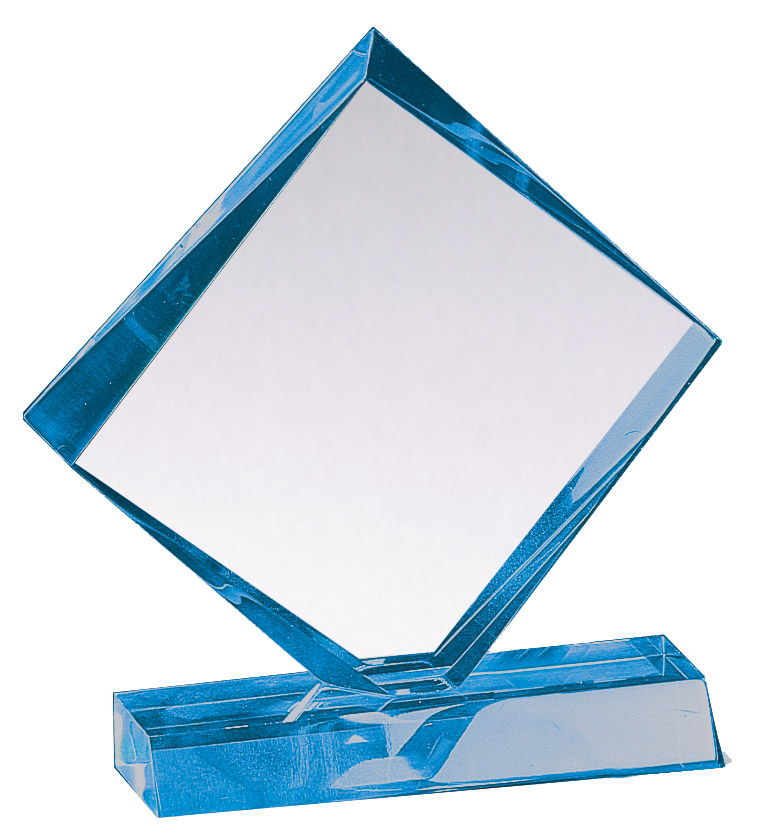 Elegant Sapphire Diamond Acrylic Award