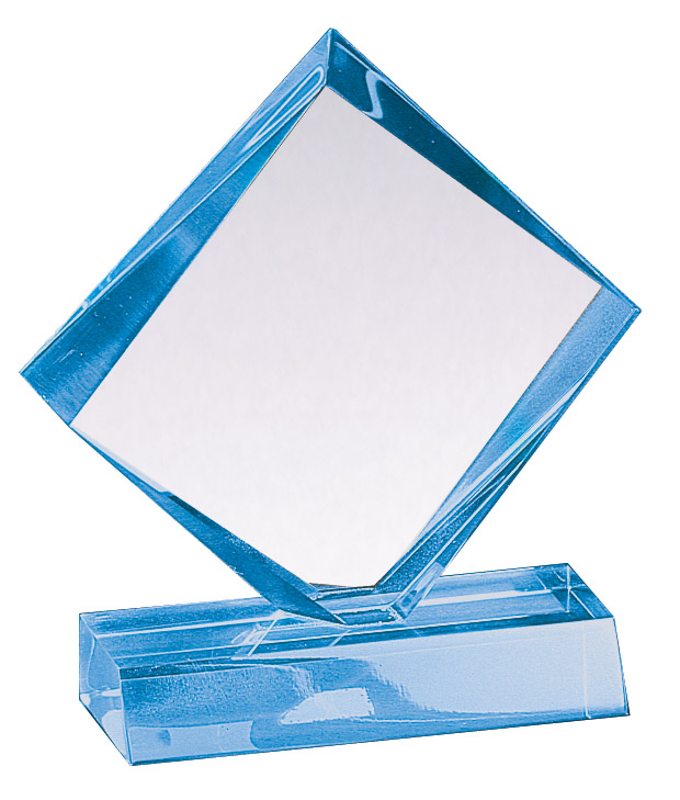 Elegant Sapphire Diamond Acrylic Award