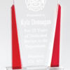 Crystal with Red Access Award on Base