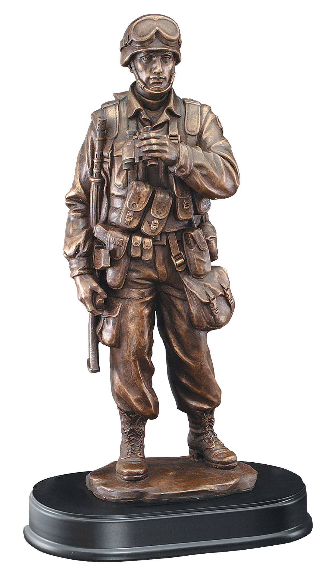 Soldier Standing With Binoculars