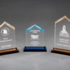 Spire Impress Acrylic Award in Blue or Gold Accent