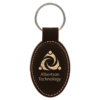 Leatherette Oval Keychain