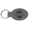 Leatherette Oval Keychain