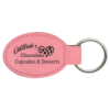 Leatherette Oval Keychain
