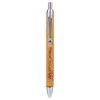 Bamboo Ballpoint Pen with Silver Trim
